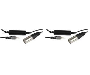 PULSE PLS00549 Ground Loop Isolator, 3.5 mm Jack and Plug to Single XLR Plug (Pack of 2)