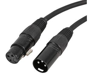 Pulse PLS00592 3-Pin XLR Plug to Socket Patch Lead, 10m, Black