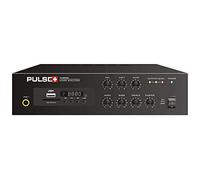 Pulse Plus PLS00580 40W Compact 100V Line Desktop PA Mixer Amplifier with MP3 Player and Bluetooth