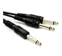 PULSE PRO 2 x 6.35mm Mono Jack Plugs to Plug Cable Lead 1.2m