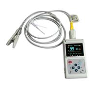 Pulse Rate Monitor Ear Handheld Pulse Oximeter Pulse Rate Monitor Ear/Tongue Sensor with Probe and USB Cable Storage and Playback Function for Use In Family and Pet Hospital Etc