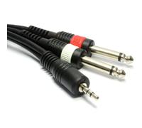 PULSE Shielded 3.5mm Stereo Jack to 2 x 6.35mm Mono Jack Cable 6m