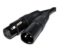 PULSE XLR Microphone Male to Female Audio Cable Black 1.5m