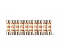 Pulsefuse® 10 x 10A Plug Top Fuses BS1362 | 10 Amp Household Ceramic Cartridge Tube Fuse 240V/250V 6.3x25mm for UK Mains Electrical Appliances