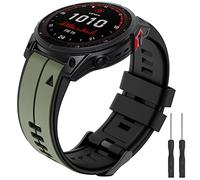 Pulseira Fenix 7X/Fenix 6X Strap, 26 mm Easy-Fit Silicone Replacement Strap for Fenix 7X/Fenix 6X/Fenix 6X Pro/Fenix 5X/Fenix 5X Plus/Fenix 3/Fenix 3 HR/Garmin Enduro/Tactix Delta. /Descent Mk. 1 Mk2