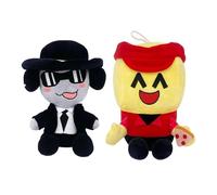 PulseLaaab Forsaken Chance Plush, Soft Cute Game Character Stuffed Animal Ellio Toy for Fans Gamers Kids Birthdays Gift(2pcs)
