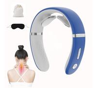 Pulsex Neck Massager, Pulsex Neck Massager for Pain Relief Deep Tissue, 10 Modes, Voice Control, 16 Forces Portable Easy to Use for Men Women (Blue)