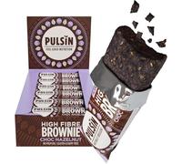 Pulsin - Choc Hazelnut High Fibre Brownie -18 x 35g - 5.1g Fibre, 2.8g Protein, 141 Kcals Per Serving - Gluten Free, Palm Oil Free & Dairy Free Bar
