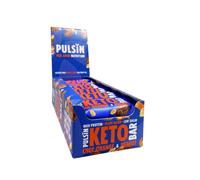 Pulsin - Plant Based Keto Protein Bars - Low Carb - 50g x18-12.7g Protein, 9.3g Fibre, 8.5g Carbs - Gluten, Palm Oil and Dairy Free Snack Bar - Orange Choc Chip