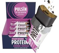 Pulsin - Cookie Dough Vegan Protein Bars - 12 x 57g - 14.8g Protein, 13.9g Fibre, 227 Kcal Per Serving - Gluten Free, Palm Oil Free & Dairy Free Snack Bar