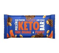 Pulsin - Plant Based Keto Protein Bars - Low Carb - 50g x18-12.7g Protein, 9.3g Fibre, 8.5g Carbs - Gluten, Palm Oil and Dairy Free Snack Bar - Orange Choc Chip
