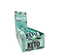 Pulsin - Plant Based Keto Protein Bars - Low Carb - 50g x18-12.7g Protein, 16.0g Fat, 8.5g Carbs - Gluten, Palm Oil and Dairy Free Snack Bar - Mint Choc