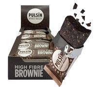 Pulsin - Peanut Choc Chip High Fibre Brownie - 18 x 35g - 5.8g Fibre, 4.7g Protein, 154 Kcals Per Serving - Gluten Free, Palm Oil Free & Dairy Free Bars
