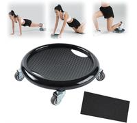pulunto Abdominal Wheel Board with Mat, Multifunctional Ab Roller Wheel, Core Sliders for Working Out, 360° Rotating Exercise Wheel for Abs Workout, Full Body Fat Burning, Gym Home Workout Equipment