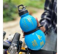pulunto Gourd Water Bottle, 750ml Gourd-Style Sports Water Bottle, Chinese Retro-Inspired Gourd Bottle, Water Bottle for Black M-YTH Monkey King Game Fan, Gourd Sports Water Bottle for Gym