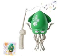 pulunto Magic Dancing Octopus Toy, Creative Crazy 8-Leg Action Obstacle with LED Lights & Music, Crawling Dancing Automatic Obstacle Sensor Toys, Self-Navigating Robotic Pet Toys for Indoor Cat Dog