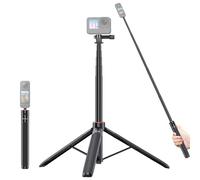 PULUZ 1.37m Invisible Selfie Stick Tripod for Insta360 X5 X4 Air X3 Ace Pro Accessories, 2-in-1 Action Camera Extension Handle Stand Compatible with GoPro Hero 13-7,Max2, Lit Hero/DJI Omo 360/Akaso