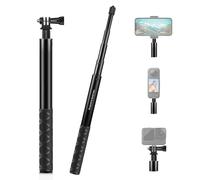 PULUZ 114cm Insta 360 x3 Invisible Selfie Stick for Osmo 360, Extension Invisible Monopod with Adapter Base & Dual Screw for Insta360 One RS X2 X3 X4 X5