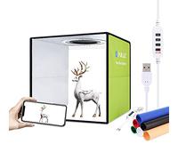PULUZ 12"/30CM Portable Photo Box for Online Product Photography Business with 6 Colour Backgrounds + 112 LED Bead Ring Light
