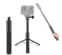 PULUZ 122cm Action Camera Selfie Stick Tripod with 1/4" Screw & Adapter | Tripod Grip + Telescopic Tripod for Insta360 X5 X4X3, for DJI Osmo 360 Pocket 3 Action 5 Pro for GoPro 13 12 11 10 9