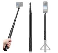 PULUZ 150cm Invisible Selfie Stick for Insta360, 1/4" Screw Extension Invisible Monopod for Insta360 One RS / X2 X3 X4 X5 for DJI Osmo 360