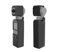PULUZ 2 in 1 Diamond Texture Silicone Cover Case Set for DJI OSMO Pocket (Black)