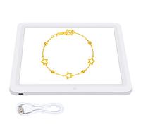 PULUZ 29cm Photography Shadowless Light Panel, LED Fill Light, Background Panel, Touch Underlight, 30cm Photo Box Light with USB-C Power Supply, Suitable for Jewellery, Cosmetics, Crafts, Shooting