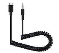 PULUZ 3.5mm Extension Cord TRRS Male to Type-C/USB-C Male Live Microphone Audio Adapter Spring Coiled Cable Type-C/USB-C Adapter Compatible with DJI OSMO Pocket, Samsung, Huawei and Smartphones