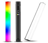 PULUZ 30cm RGB Handheld Stick Light Wand Magnetic LED Fill Light Tube Dimmable 2500K-9000K Full Color Photography LED Light Built-in 3000mAH Battery 21 Light Scenes for Stage Wedding Party Photography