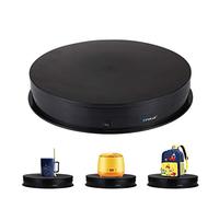 PULUZ 360 Degree Photography Turntable Rotating Display Stand, 11.2in(28cm) Diameter 360 Degree Turntable Display Stand for Photography Video Shooting Props Jewelry, Max Load 44Lb (Black)