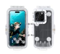 PULUZ 40m/130ft Diving Case for iPhone 16 Pro, Waterproof Phone Case for Snorkeling, Underwater Photo&Video Diving Case for Surfing Snorkeling Floating