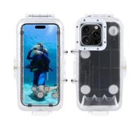 PULUZ 40M/130ft Waterproof Diving Case for iPhone 16 Pro Max, Underwater Housing with Full Protection Compatible with Snorkeling Surfing Photo & Video Shooting
