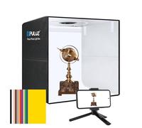 PULUZ 50cm Photo Studio Light Box Kit Adjustable Light 6 Double Sided Backdrops Portable Foldable 19.7" Photo Booth, 160 Bulbs, CRI90+, Portable Shooting Tent for Craft Jewellery Product Photography