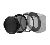 PULUZ 52mm UV+ND2-400 Lens Filter Kit for GoPro Hero11 / Hero11 Black Mini / HERO10 / HERO9 with Adapter Ring, Lens Cover and Hex Wrench (Black)