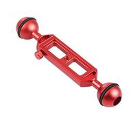 PULUZ 7.9 inch 20cm Adjustable Aluminum Alloy Dual Balls Arm with 1/4 Thread, Joint Underwater Strobe/Video Arm for Underwater Torch/Video Light and Lighting Systems (Red)