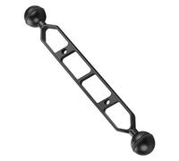 PULUZ 9.0 inch 22.9cm Aluminum Alloy Dual Balls Arm, Joint Underwater Strobe/Video Arm for Underwater Torch/Video Light and Lighting Systems (Black)
