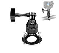 PULUZ Action Camera Mount, Bike Camera Handlebar Mount, Upgrade Motorbike Action Camera Mount, 360° Rotation Bike Handlebar Adapter Mount with Screw for GoPro, for Insta 360, for DJI