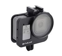 PULUZ Aluminium Housing Case Alloy Protective Skeleton Frame with 52mm UV Lens for GoPro HERO 8 Black Action Camera Black Protective Cage