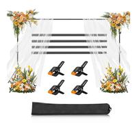 PULUZ Backdrop Stand Kit 2x3m, 6.5ft x 10ft Adjustable Green Screen Stand Only with Carry Bag+ 4 Clip for Photo Studio, Parties, Weddings & Events