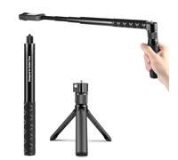 PULUZ Bullet Time Kit for Insta360 X3 X4 ONE X2, 114cm Invisible Selfie Stick Monopod & Mini Tripod Stand for Camera with Dual 1/4 Screws for Gopro Hero 12 11 10 8 7 6 5