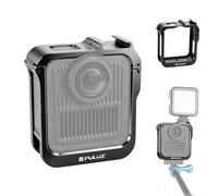 PULUZ Camera Cage Frame with Cold Shoe & 1/4" Adapter Base for GoPro MAX2 | Aluminium Alloy Protective Housing Lightweight Action Camera Rig with Storage Bag for Vlogging and Outdoor Shooting