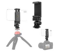 PULUZ Cold Shoe Phone Mount Holder, Camera Hot Shoe Adapter with1/4 Standard Screw Thread, 360°Rotates 180°Tilts Phone Tripod Adapter for Selfie Stick, Camera Stand, Tripod