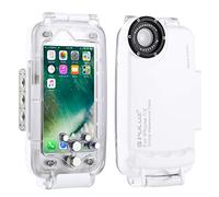 PULUZ for iPhone 8 & 7 40m/130ft Waterproof Diving Housing Photo Video Taking Underwater Cover Case (White)