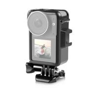 PULUZ Frame Case for DJI Osmo Action 5 Pro / 4/3, DJI Action 3 Camera Accessories, Vertical Protective Case with Movable Base and Short Screw for Video Light Microphone