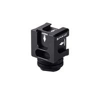 PULUZ Hot Shoe Camera Mount Adapter, Aluminium Quadruple Cold Shoe Adapter for Lights, LED Monitors, Microphones, Audio Recorder & Studio Flash Video Camera