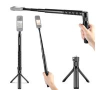 PULUZ Insta 360 Bullet Time Selfie Stick Kit for Insta360 X3 X4 X5 ONE X2, 114cm Invisible Selfie Stick Monopod & Mini Tripod Stand for Camera with Dual 1/4 Screws for Gopro Hero 12 11 10 8 7 6 5