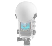 PULUZ Lens Cover for Insta360 X3 Invisible Dive Case, Insta 360 X4 Underwater Waterproof Diving Case Lens Cap Guard, Action Camera Accessories (White)