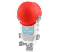 PULUZ Lens Cover for Insta360 X3 Invisible Dive Case, Insta 360 X4 Underwater Waterproof Diving Case Lens Cap Guard, Action Camera Accessories (Red)