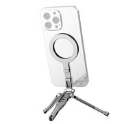 PULUZ Magnetic Tripod Mount with Hidden Hook, for Magsafe Pocket Cell Phone Stand,Foldable Tripod Holder with Cold Shoe Mount & 1/4”Screw Hole for iPhone 16/15/14/13/12 Plus Pro Max