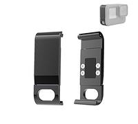 PULUZ Metal Side Door Battery Cover for GoPro Hero 9 Black Replacement, Aluminum Alloy Removable Battery Case Cover Protective Type-C Charging Port Adapter Repair Part Camera Vlog Accessories (Black)